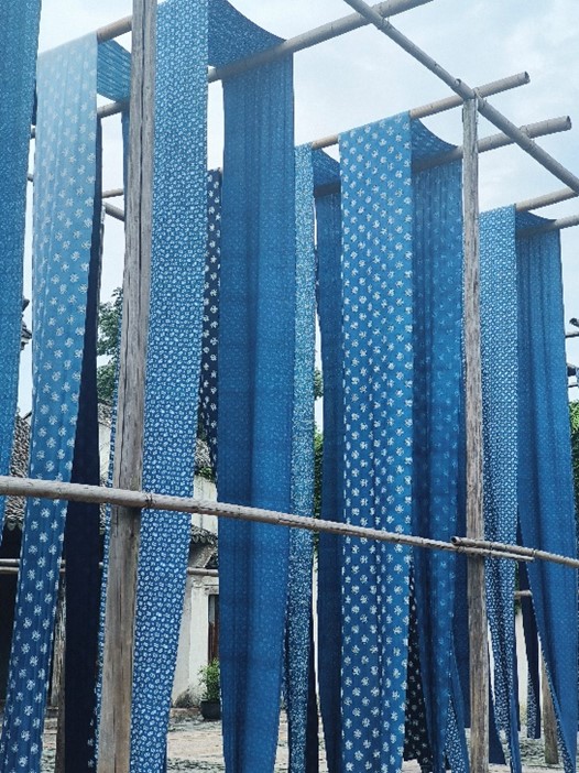 桐鄉藍印花布，郵遞非遺匠心